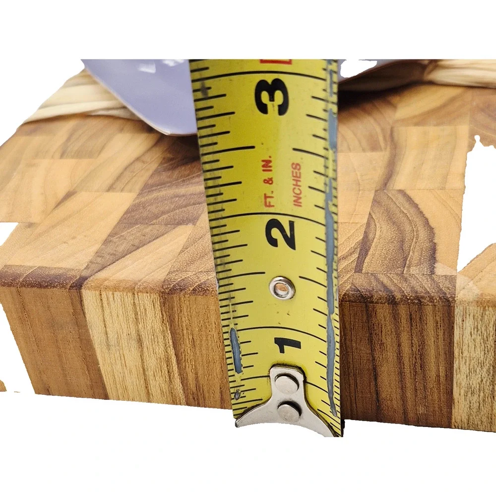 Madeira Teak End Grain Chop Block Cutting Board 8